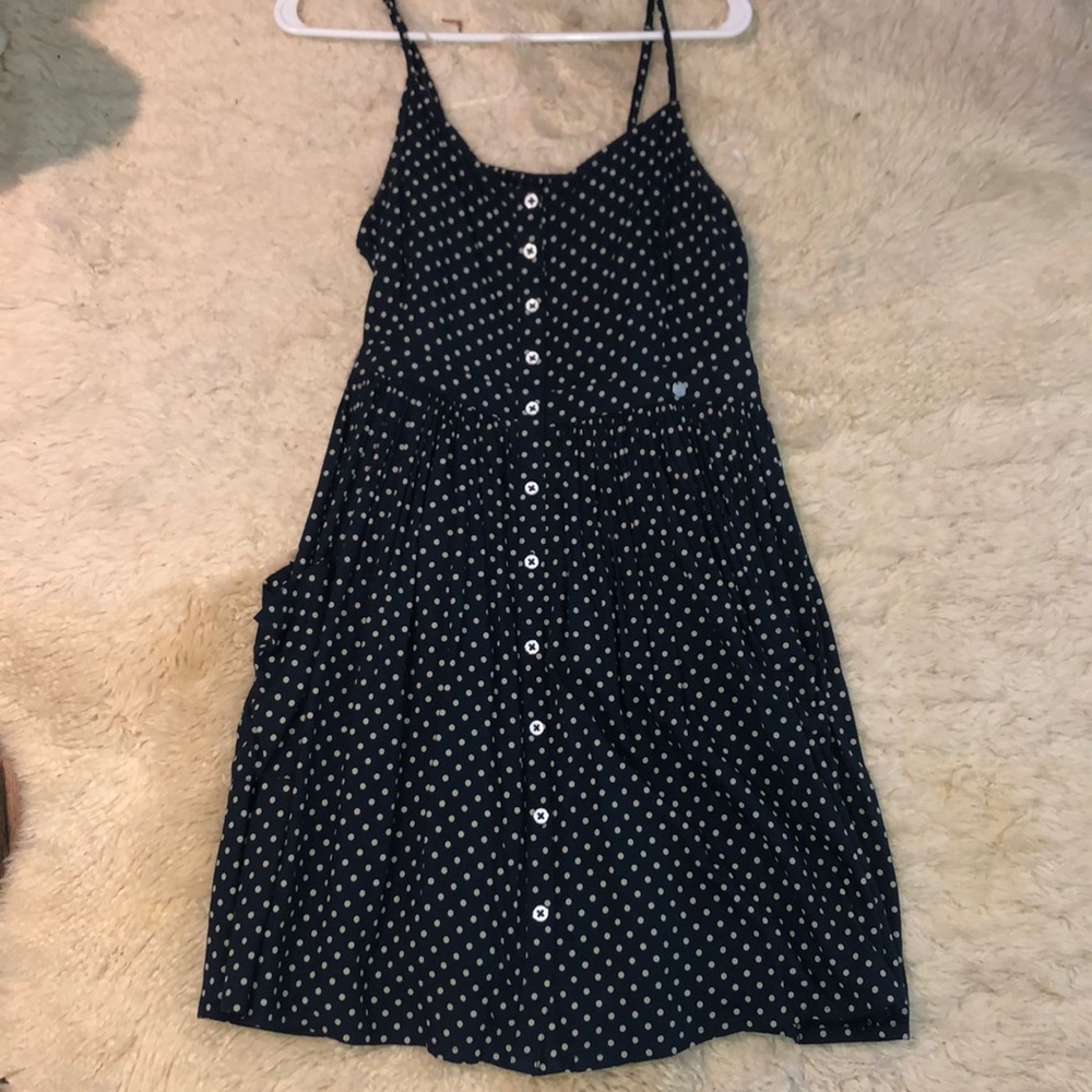 Navy and white polka dot Superdry dress